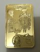 1 Oz German Deutsche Famous Inventions Finished In 24k Gold Collector Bar Rare Exonumia photo 2
