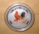 2005 Australia Yr.  Rooster $1 Color Proof 1 Oz Silver (ag) Coin With Australia photo 1