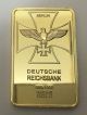 1 Oz German Paul Von Deutsche Reichsbank Finished In 24k Gold Collector Bar Rare Exonumia photo 1