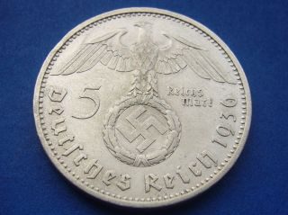 5 Reichsmark 1936 A.  Nazi German Silver Coin.  Km 94.  H540 photo