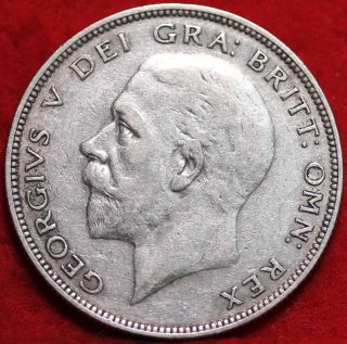Circulated 1933 Great Britain Silver 1/2 Crown Foreign Coin photo