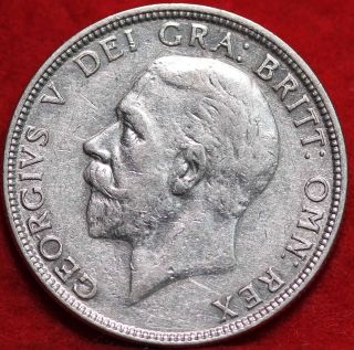 Circulated 1930 Great Britain Silver Florin Foreign Coin photo
