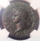 Nero Ancient Roman Ae Dupondius Lugdunum Ngc Certified Portrait Securitas Coins: Ancient photo 3