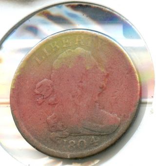 1804 1/2 Cent Bronze Vg photo