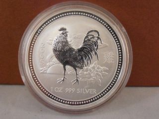 2005 1 Oz Silver Lunar Year Of The Rooster (series I) photo