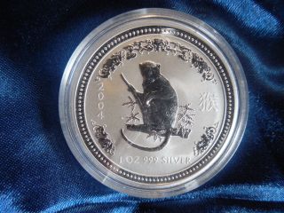 2004 Australia Year Of Monkey 1oz.  999 Silver On Ebay 1 Left photo