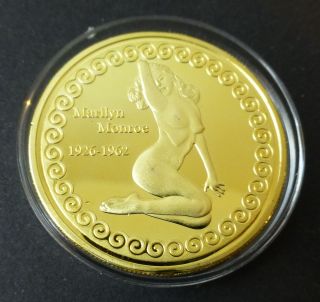 Marilyn Monroe - The Playboy Queen On Gold Plated Coin photo