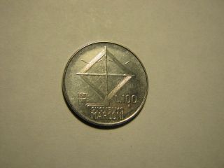 1974 Italy - 100 Lire 100 Anniversary Coin photo
