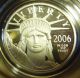 2006 W Us 1/10 Oz Proof Platinum American Eagle $10 Coin Liberty Statue I Platinum photo 6