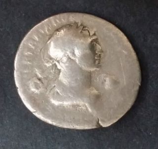 116 - 117 Ad Ancient Roman Trajan Silver Denarius photo