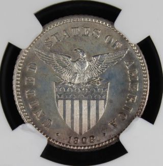 1908 Us/philippines 20 Centavos Proof Ngc Pf65 Allen 10.  05 Mintage 500 Silver photo