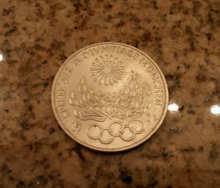 1972 G 10 Mark Germany Olympic Games In Munich Silver Coin photo