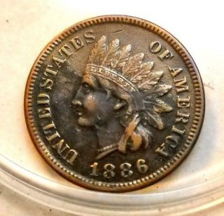 1886 Indian Head Cent (type 1 Variety) Real photo