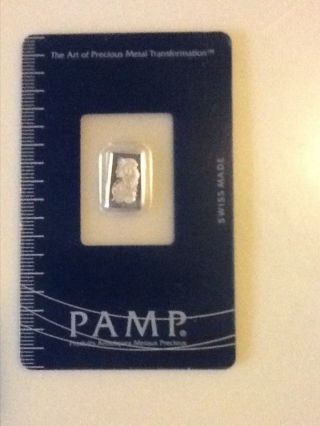 1 Gram Pamp Suisse Platinum Bar In Assay photo