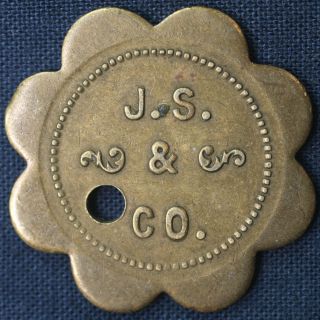 1912 J.  S.  & Co.  Good For 2½¢ In Trade John Schafer & Co.  Denver Token Tc - 427890 photo