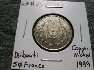 Djibouti 50 Francs 1999 Dromedary Camels Km 25 photo
