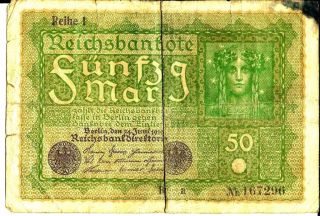 Germany 1919 50 Mark Currency photo