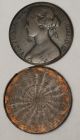 1862 Great Britain Large Queen Victoria Penny Trick Double Hollowed Out Coin UK (Great Britain) photo 1