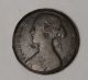 1862 Great Britain Large Queen Victoria Penny Trick Double Hollowed Out Coin UK (Great Britain) photo 2