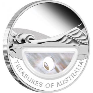 Australia 2011 $1 Treasures Of Australia - Pearls 1 Oz Silver Proof Locket Coin photo