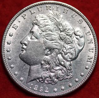 Uncirculated 1892 Philadelphia Silver Morgan Dollar photo