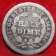 Circulated 1840 Philadelphia Silver Seated Half Dime Half Dimes photo 1
