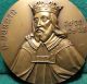 Portuguese King D.  Duarte / D.  Fernando The Holy Prince 80mm Bronze Medal Exonumia photo 2