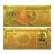 Colorful Saudi Arabia Gold Banknote Pure Gold 200 Riyals Bill Note In Sleeve Middle East photo 2