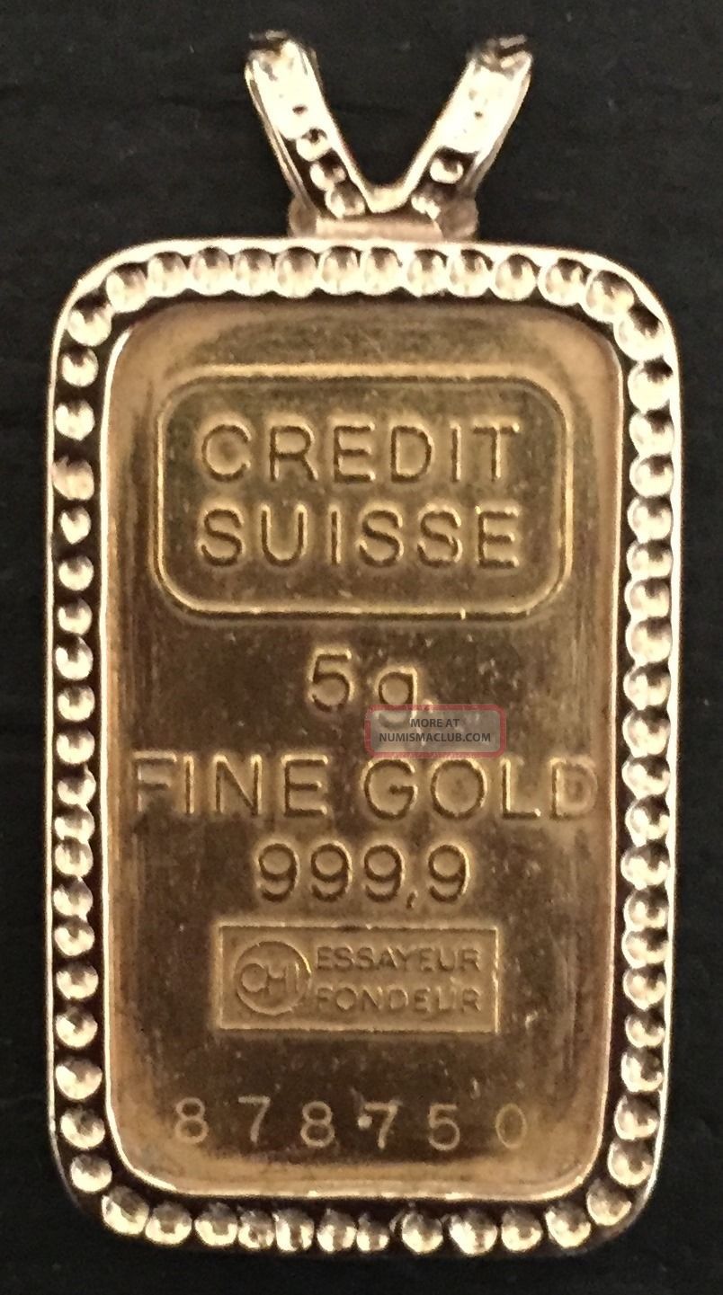 credit suisse gold bar necklace