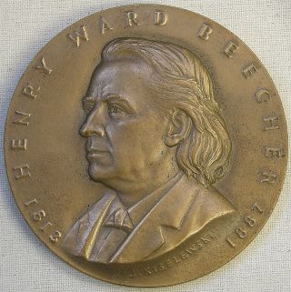 Henry Ward Beecher Hall Of Fame For Great Americans Medal,  1964 By J.  Kiselewski photo