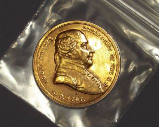 John Adams Indian Peace Medal • 1797• Bronze Medal photo