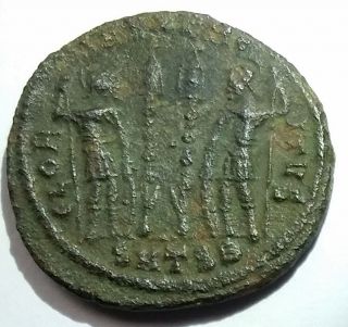 Ancient Roman Bronze Coin Constantine I 307 - 337 Ad Gloria Exercitvs photo