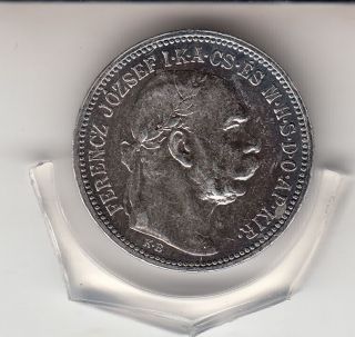 1915 Hungary Ferencz Jozsef One Korona Silver Coin photo