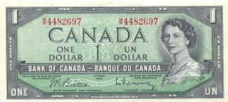 Uncirculated 1954 Canada One Dollar M/p 4482697 photo