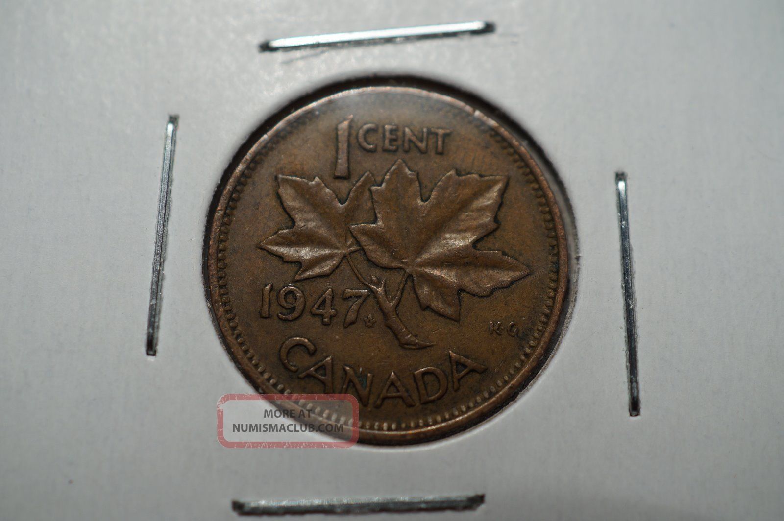 Canada 1947 Ml Bl 7 Small Cent Maple Leaf Blunt 7 Coins: Canada photo