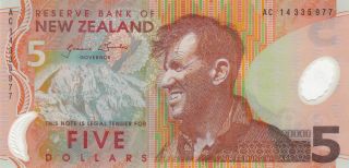 Zealand 5 Dollars (2014) - Penguin/edmund Hillary/p185 - photo
