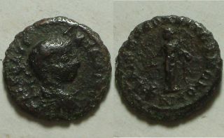 Roman Coin Denarius Elagabalus Nemesis Scales Philippopolis,  Thrace photo