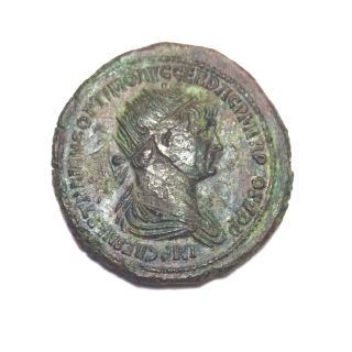 Trajan (98 - 117 Ad),  Dupondius,  Ancient Roman Coin photo