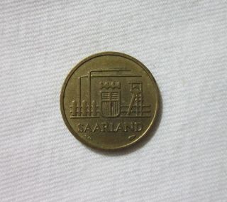 Saarland.  10 Franken,  1954. photo