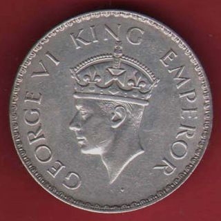 British India - 1941 - One Rupee - Kg Vi - Bombay - Rare Silver Coin O - 16 photo