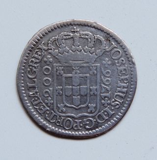 Portugal Silver 200 Reis=12 Vintens D Jose I,  Josephus I Vkm 247.  1 1766 - 2 - photo