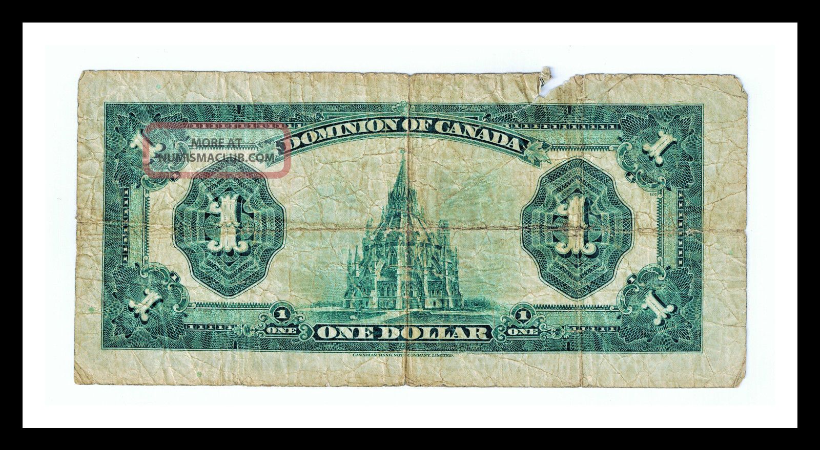1923 The Dominion Of Canada $1 Dollar Banknote