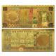 24k Gold Saudi Arabia Banknote Colored 50 Riyals Bill Note Collectible In Sleeve Middle East photo 1