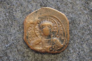 Class A3 Anonymous Ancient C1028ad Byzantine Follis Christ Coin 11g photo