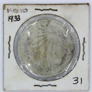 Mexico Silver Coin 1 Peso 1933 photo