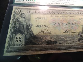 1917 Canadian Bank Commerce Canada $20 Twenty Dollars Pmg Certified Very Fine 20 photo