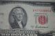 $2 U.  S.  Note Two Dollar Bill Red Seal 1928a Fine Small Size Notes photo 1