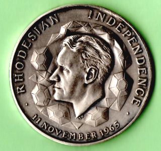 Rhodesia Independence Memorial Medal 11 Nov 1965,  Ian Smith,  Silver photo
