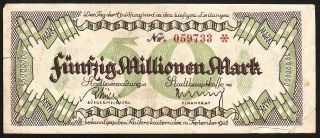 German 50 Million Mark 1923 Series: 059733 - 