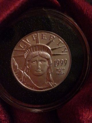 1999 $25 1/4 Ounce Platinum American Eagle.  9995 Fine Platinum - Bu Uncirculated photo